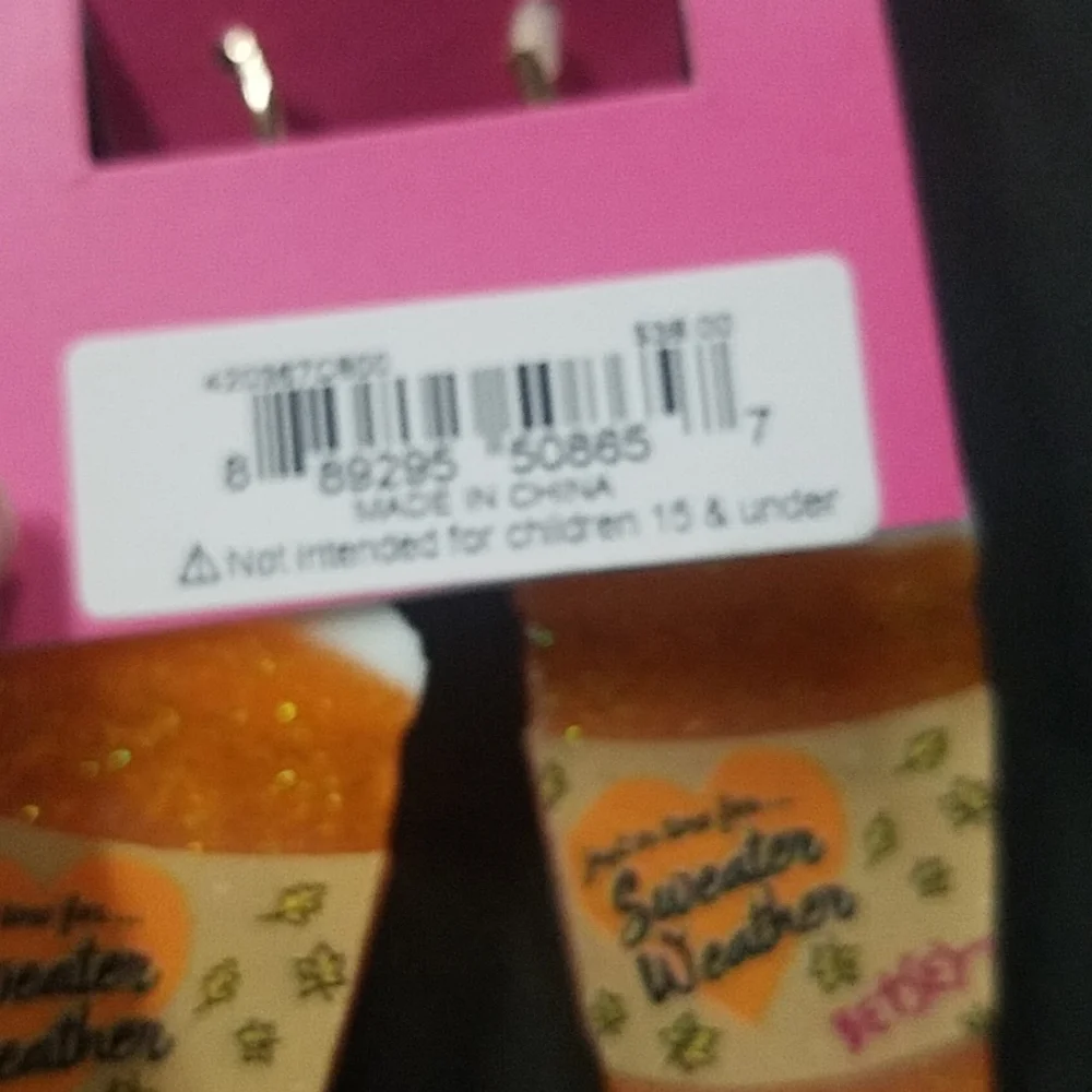 Betsey Johnson pumpkin spice dangle - Picture 2 of 2